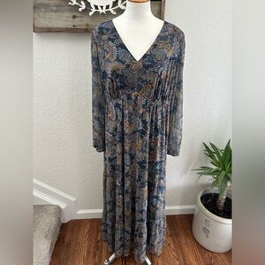 Les Serein | Dresses | Les Serein Janice Mesh Floral Long Sleave Maxi Dress  Xl Stitchfix | Poshmark